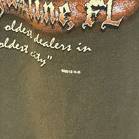 2012 Harley Davidson Adamer of St. Augustine Motorcycle Green T-Shirt Size XL - Picture 5 of 8